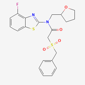 2-(benzylsulfonyl)-N-(4-fluorobenzo[d]thiazol-2-yl)-N-((tetrahydrofuran-2-yl)methyl)acetamide