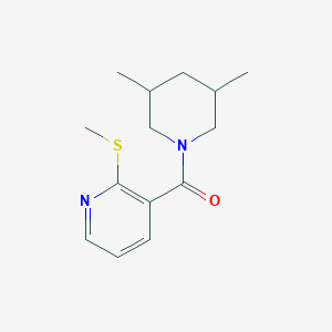 molecular formula C14H20N2OS B2742653 (3,5-Dimethylpiperidin-1-yl)-(2-methylsulfanylpyridin-3-yl)methanone CAS No. 1090480-27-5