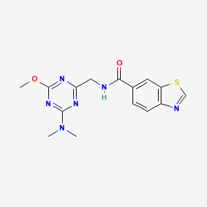N-((4-(dimethylamino)-6-methoxy-1,3,5-triazin-2-yl)methyl)benzo[d]thiazole-6-carboxamide