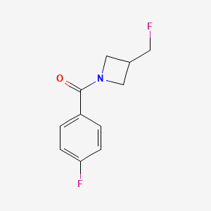 molecular formula C11H11F2NO B2742680 (3-(氟甲基)氮杂环丁烷-1-基)(4-氟苯基)甲酮 CAS No. 2034605-97-3