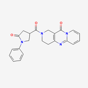 2-(5-oxo-1-phenylpyrrolidine-3-carbonyl)-3,4-dihydro-1H-dipyrido[1,2-a:4',3'-d]pyrimidin-11(2H)-one