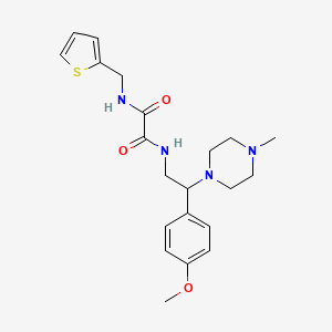 molecular formula C21H28N4O3S B2742690 N1-(2-(4-methoxyphenyl)-2-(4-methylpiperazin-1-yl)ethyl)-N2-(thiophen-2-ylmethyl)oxalamide CAS No. 903254-71-7