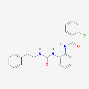 molecular formula C22H20ClN3O2 B2742697 2-chloro-N-(2-(3-phenethylureido)phenyl)benzamide CAS No. 1203338-83-3