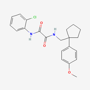 molecular formula C21H23ClN2O3 B2742700 N1-(2-chlorophenyl)-N2-((1-(4-methoxyphenyl)cyclopentyl)methyl)oxalamide CAS No. 1091475-54-5