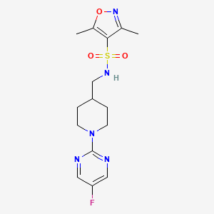 N-((1-(5-fluoropyrimidin-2-yl)piperidin-4-yl)methyl)-3,5-dimethylisoxazole-4-sulfonamide