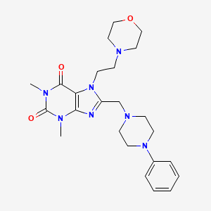 1,3-Dimethyl-7-(2-morpholin-4-ylethyl)-8-[(4-phenylpiperazin-1-yl)methyl]purine-2,6-dione