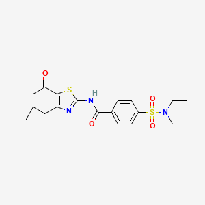 4-(N,N-diethylsulfamoyl)-N-(5,5-dimethyl-7-oxo-4,5,6,7-tetrahydrobenzo[d]thiazol-2-yl)benzamide