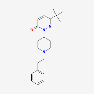molecular formula C21H29N3O B2742724 6-Tert-butyl-2-[1-(2-phenylethyl)piperidin-4-yl]pyridazin-3-one CAS No. 2320381-35-7