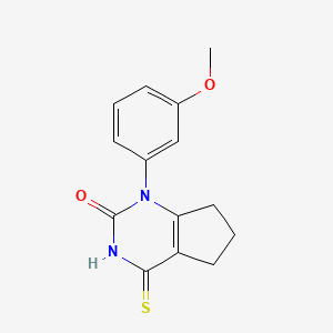 1-(3-methoxyphenyl)-4-thioxo-3,4,6,7-tetrahydro-1H-cyclopenta[d]pyrimidin-2(5H)-one