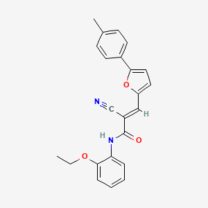 (E)-2-cyano-N-(2-ethoxyphenyl)-3-(5-(p-tolyl)furan-2-yl)acrylamide
