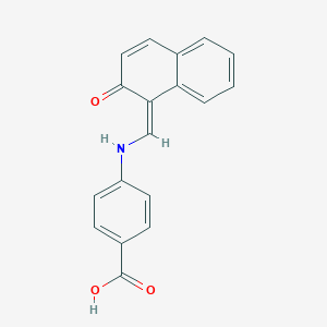 4-[[(Z)-(2-oxonaphthalen-1-ylidene)methyl]amino]benzoic acid
