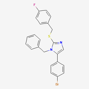 1-benzyl-5-(4-bromophenyl)-2-((4-fluorobenzyl)thio)-1H-imidazole