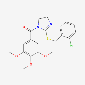 [2-[(2-Chlorophenyl)methylsulfanyl]-4,5-dihydroimidazol-1-yl]-(3,4,5-trimethoxyphenyl)methanone