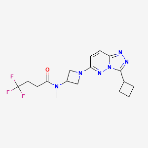 molecular formula C17H21F3N6O B2742752 N-(1-(3-cyclobutyl-[1,2,4]triazolo[4,3-b]pyridazin-6-yl)azetidin-3-yl)-4,4,4-trifluoro-N-methylbutanamide CAS No. 2309552-58-5