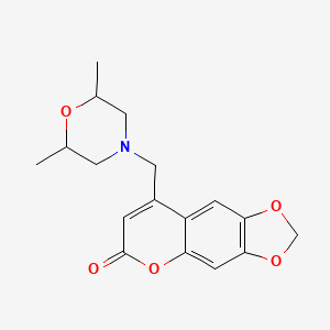 molecular formula C17H19NO5 B2742753 8-((2,6-dimethylmorpholino)methyl)-6H-[1,3]dioxolo[4,5-g]chromen-6-one CAS No. 859109-08-3