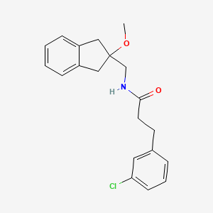 3-(3-chlorophenyl)-N-((2-methoxy-2,3-dihydro-1H-inden-2-yl)methyl)propanamide