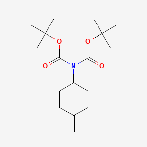molecular formula C17H29NO4 B2742757 Imidodicarbonic acid, 2-(4-methylenecyclohexyl)-, 1,3-bis(1,1-dimethylethyl) ester CAS No. 725255-41-4
