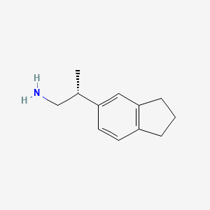 (2R)-2-(2,3-Dihydro-1H-inden-5-yl)propan-1-amine