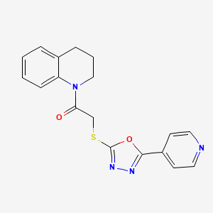 1-{[(5-Pyridin-4-yl-1,3,4-oxadiazol-2-yl)thio]acetyl}-1,2,3,4-tetrahydroquinoline