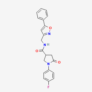 1-(4-fluorophenyl)-5-oxo-N-((5-phenylisoxazol-3-yl)methyl)pyrrolidine-3-carboxamide