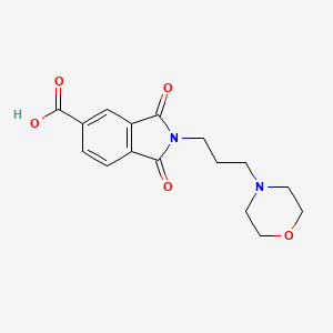 molecular formula C16H18N2O5 B2742777 2-[3-(morpholin-4-yl)propyl]-1,3-dioxo-2,3-dihydro-1H-isoindole-5-carboxylic acid CAS No. 212320-51-9