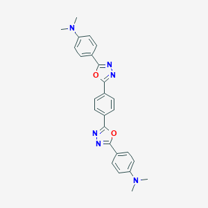 molecular formula C26H24N6O2 B274278 2,2'-1,4-Phenylenedi[5-(4-dimethylaminophenyl)-1,3,4-oxadiazole] 
