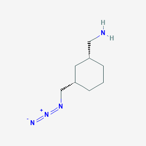molecular formula C8H16N4 B2742793 [(1R,3S)-3-(Azidomethyl)cyclohexyl]methanamine CAS No. 2243505-56-6