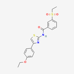 molecular formula C20H20N2O4S2 B2742821 N-(4-(4-ethoxyphenyl)thiazol-2-yl)-3-(ethylsulfonyl)benzamide CAS No. 898434-21-4