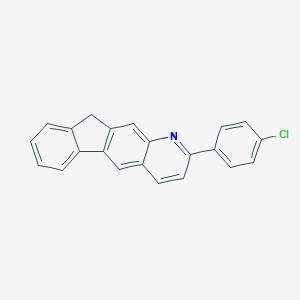 molecular formula C22H14ClN B274283 2-(4-chlorophenyl)-10H-indeno[1,2-g]quinoline 