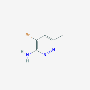 molecular formula C5H6BrN3 B2742832 4-Bromo-6-methylpyridazin-3-amine CAS No. 1260890-22-9
