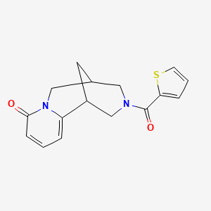 molecular formula C16H16N2O2S B2742836 3-(thiophene-2-carbonyl)-3,4,5,6-tetrahydro-1H-1,5-methanopyrido[1,2-a][1,5]diazocin-8(2H)-one CAS No. 1219906-70-3