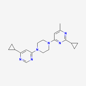 2-Cyclopropyl-4-[4-(6-cyclopropylpyrimidin-4-yl)piperazin-1-yl]-6-methylpyrimidine