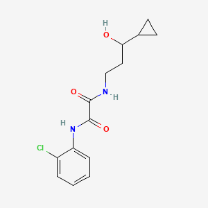 molecular formula C14H17ClN2O3 B2742846 N1-(2-chlorophenyl)-N2-(3-cyclopropyl-3-hydroxypropyl)oxalamide CAS No. 1396782-26-5
