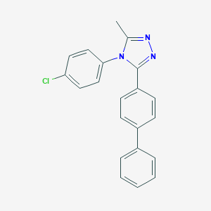 molecular formula C21H16ClN3 B274285 4-(4-Chlorophenyl)-3-methyl-5-(4-phenylphenyl)-1,2,4-triazole 