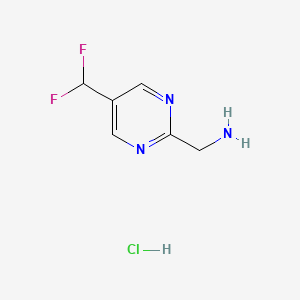 (5-(Difluoromethyl)pyrimidin-2-YL)methanamine hcl