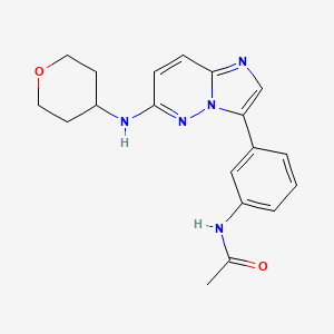 N-[3-[6-(oxan-4-ylamino)imidazo[1,2-b]pyridazin-3-yl]phenyl]acetamide