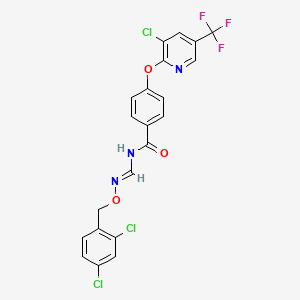 4-{[3-chloro-5-(trifluoromethyl)-2-pyridinyl]oxy}-N-({[(2,4-dichlorobenzyl)oxy]imino}methyl)benzenecarboxamide