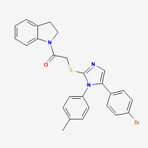 2-((5-(4-bromophenyl)-1-(p-tolyl)-1H-imidazol-2-yl)thio)-1-(indolin-1-yl)ethanone