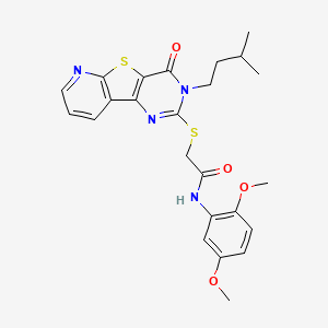 N-(2,5-dimethoxyphenyl)-2-((3-isopentyl-4-oxo-3,4-dihydropyrido[3',2':4,5]thieno[3,2-d]pyrimidin-2-yl)thio)acetamide
