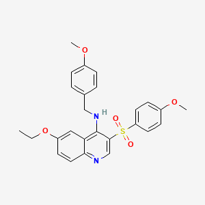 6-ethoxy-N-(4-methoxybenzyl)-3-((4-methoxyphenyl)sulfonyl)quinolin-4-amine
