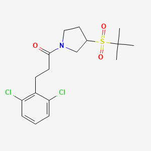 1-(3-(Tert-butylsulfonyl)pyrrolidin-1-yl)-3-(2,6-dichlorophenyl)propan-1-one