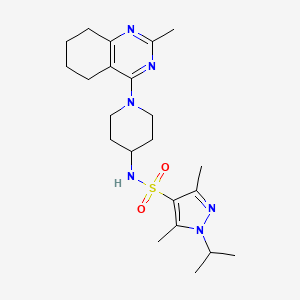 1-isopropyl-3,5-dimethyl-N-(1-(2-methyl-5,6,7,8-tetrahydroquinazolin-4-yl)piperidin-4-yl)-1H-pyrazole-4-sulfonamide
