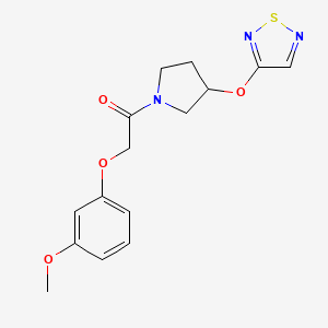 1-(3-((1,2,5-Thiadiazol-3-yl)oxy)pyrrolidin-1-yl)-2-(3-methoxyphenoxy)ethan-1-one