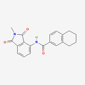molecular formula C20H18N2O3 B2742910 N-(2-methyl-1,3-dioxoisoindolin-4-yl)-5,6,7,8-tetrahydronaphthalene-2-carboxamide CAS No. 683232-68-0