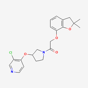 1-(3-((3-Chloropyridin-4-yl)oxy)pyrrolidin-1-yl)-2-((2,2-dimethyl-2,3-dihydrobenzofuran-7-yl)oxy)ethanone