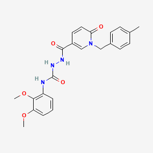 molecular formula C23H24N4O5 B2742915 N-(2,3-二甲氧基苯基)-2-(1-(4-甲基苄基)-6-氧代-1,6-二氢吡啶-3-羧酰)肼基甲酰胺 CAS No. 1105226-97-8