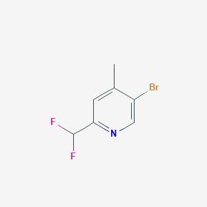 molecular formula C7H6BrF2N B2742928 5-Bromo-2-(difluoromethyl)-4-methylpyridine CAS No. 1805200-80-9