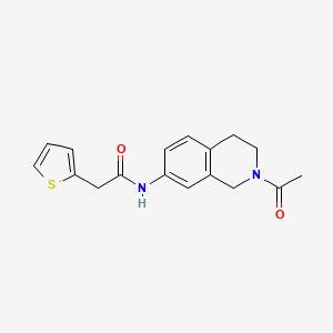 N-(2-acetyl-1,2,3,4-tetrahydroisoquinolin-7-yl)-2-(thiophen-2-yl)acetamide