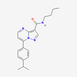 molecular formula C20H24N4O B2742940 N-butyl-7-(4-isopropylphenyl)pyrazolo[1,5-a]pyrimidine-3-carboxamide CAS No. 1207050-75-6