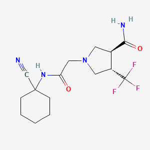 (3S,4S)-1-[2-[(1-Cyanocyclohexyl)amino]-2-oxoethyl]-4-(trifluoromethyl)pyrrolidine-3-carboxamide